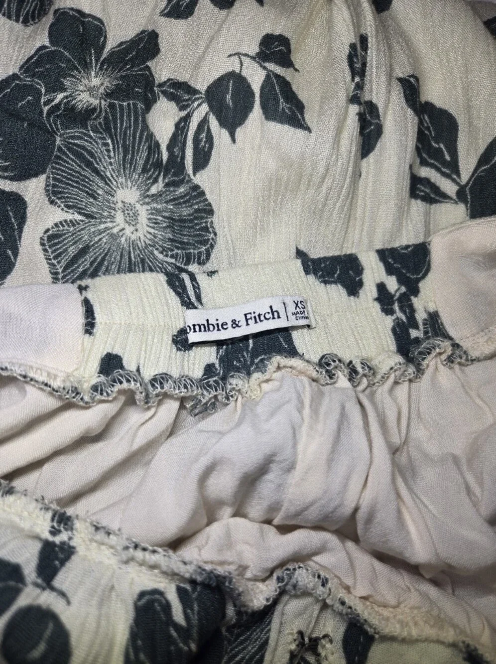Abercrombie & Fitch Maxi Dress Women's XS Flowers Boho Summer Y2k Cottagecore
